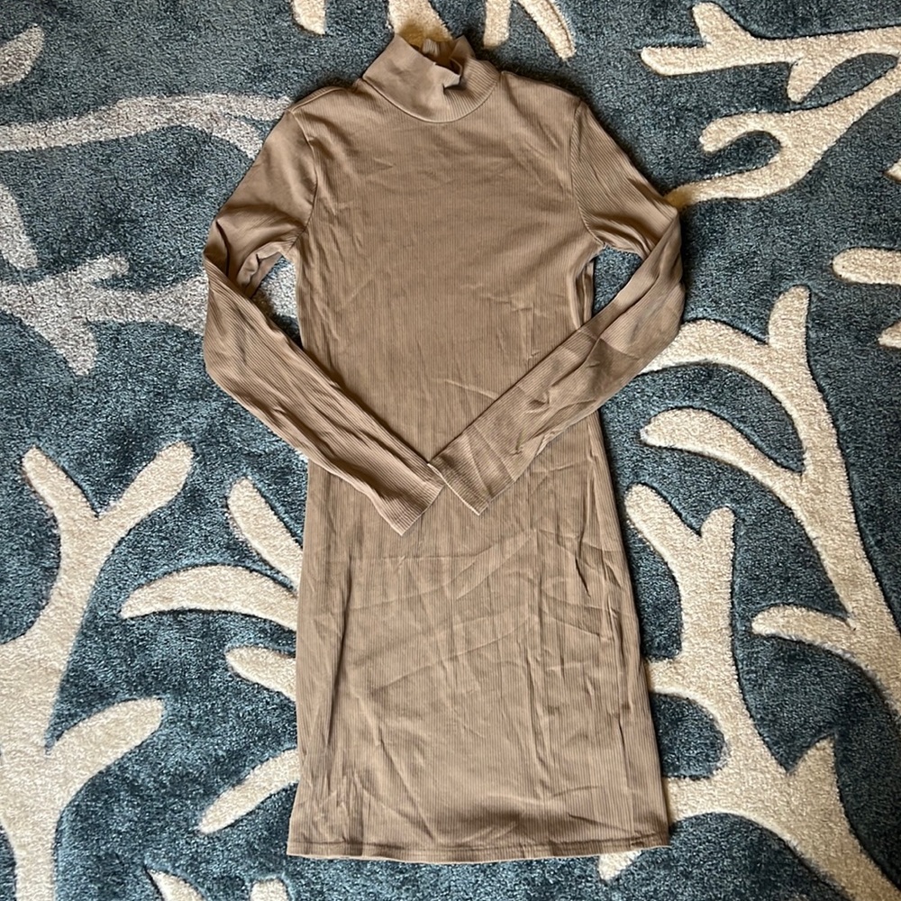 H&M tan colored long sleeve, turtle neck dress. Never worn.